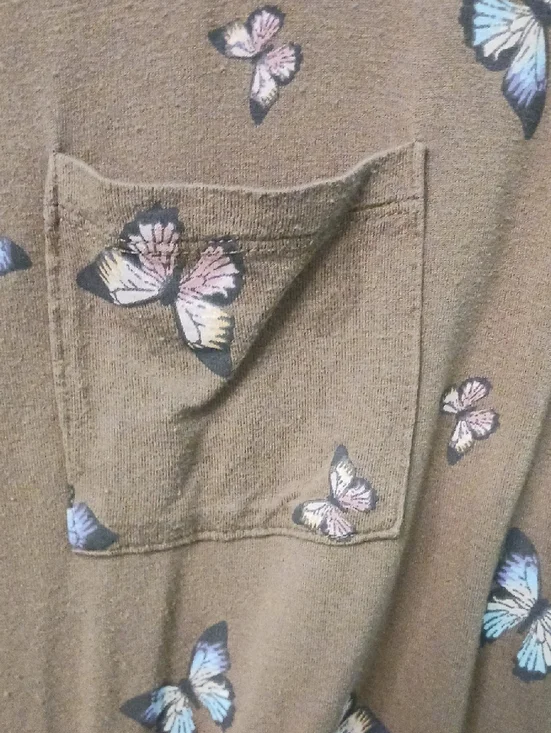No Boundaries Brown Butterfly Knot-Front Tee - Picture 4 of 6